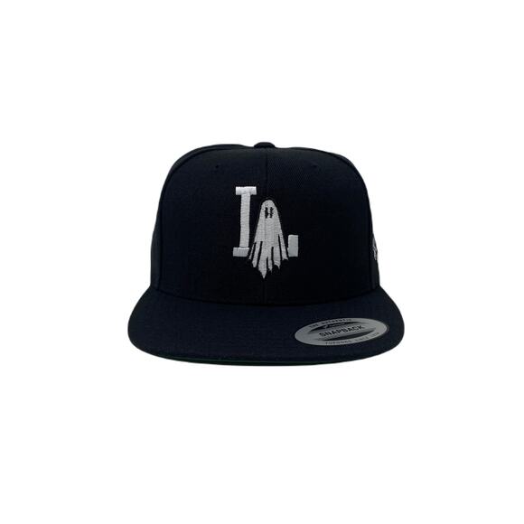 Los Angeles LA Ghost Halloween Spooky GRY Snapback Hat - Picture 4 of 9